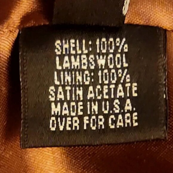 Vintage USA MARVIN RICHARDS 100% Lambswool with Fox Fur Trim Size 12 Penny Lane - Picture 9 of 9